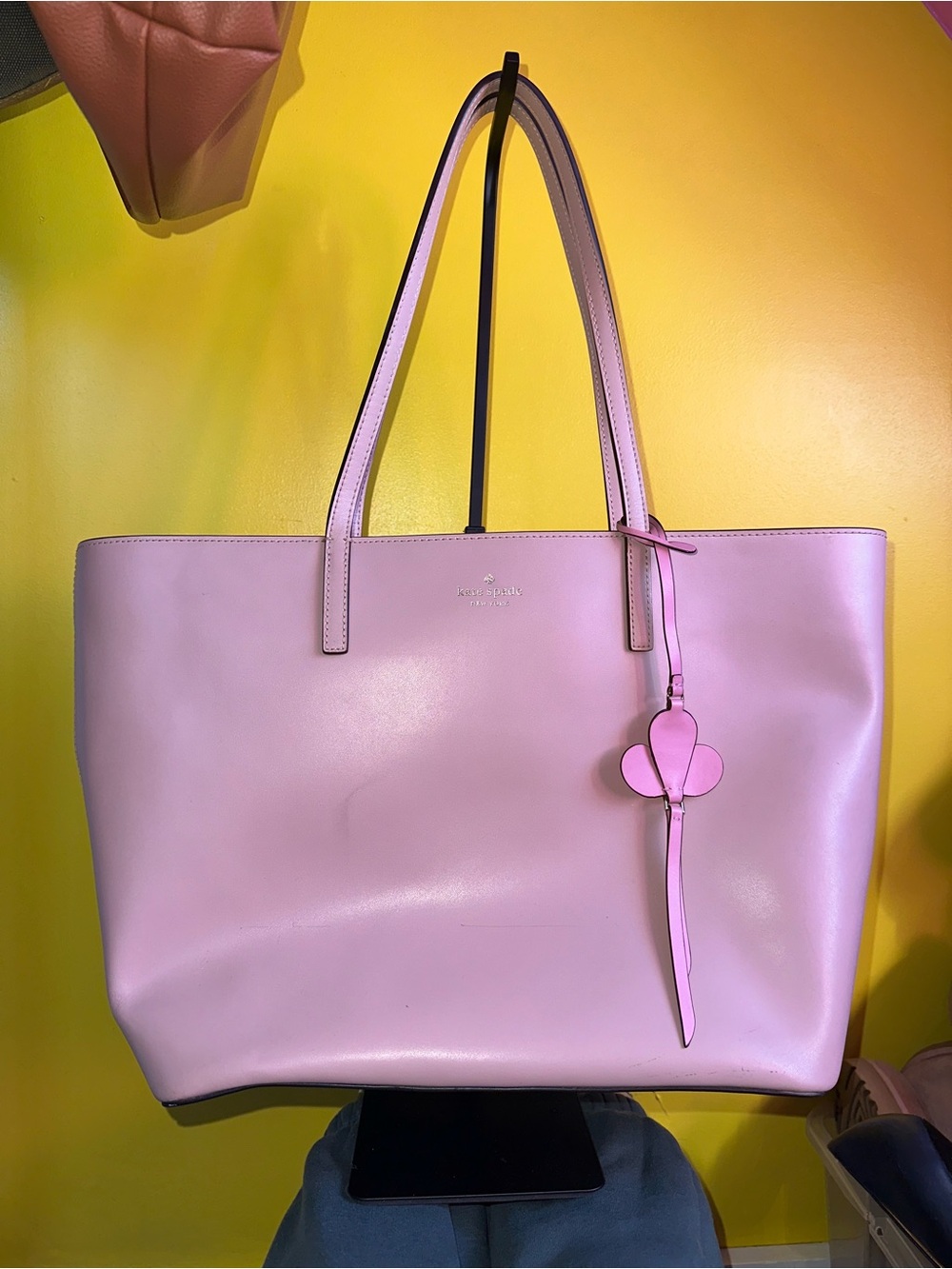 kate spade Pink Leather Tote with Charm